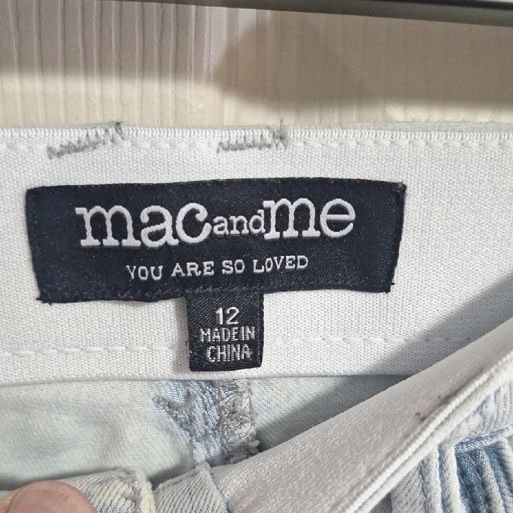 Mac And Me Light Blue Cropped 5 Pocket Denim Jeans-12 - Picture 2 of 8